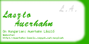 laszlo auerhahn business card